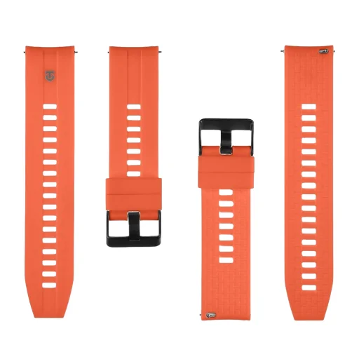 Tactical rýchloupínací silikónový remienok 24mm oranžový - 3
