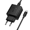 Hoco USB-C QC PD 45W sieťový nabíjací adaptér + USB-C - USB-C kábel čierny thumbnail