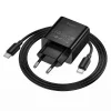 Hoco USB-C QC PD 45W sieťový nabíjací adaptér + USB-C - USB-C kábel čierny thumbnail