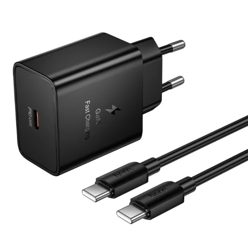 Hoco USB-C QC PD 45W sieťový nabíjací adaptér + USB-C - USB-C kábel čierny - 2