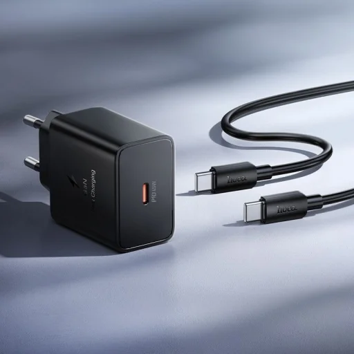 Hoco USB-C QC PD 45W sieťový nabíjací adaptér + USB-C - USB-C kábel čierny - 8