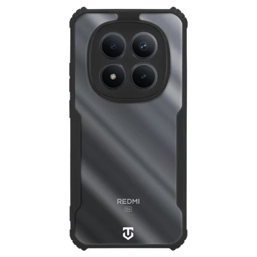 Tactical Quantum Stealth flipové puzdro pre Xiaomi Redmi Note 15 Pro+ 5G/Poco M8 Pro priehľadné/čierne puzdro - 1