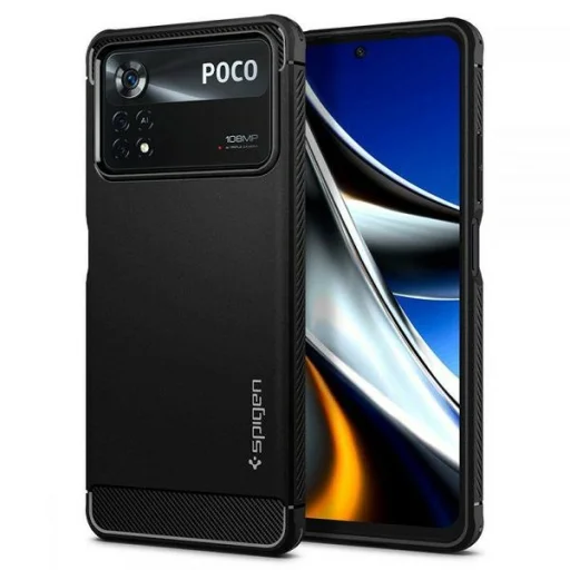 Xiaomi Poco X4 Pro 5G Spigen Rugged Armor fekete tok - 1