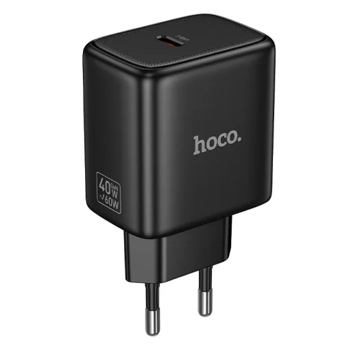 Hoco N83 USB-C PD AVS GaN sieťový nabíjací adaptér 40W / max. 60W čierny - 1