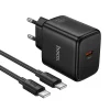 Hoco USB-C PD AVS GaN sieťová nabíjačka s káblom USB-C – USB-C N83 čierna 40W max. 60W thumbnail