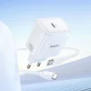 Hoco USB-C PD AVS GaN sieťový nabíjací adaptér 40W max. so 60W USB-C - USB-C káblom N83 biely thumbnail
