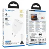 Hoco USB-C PD AVS GaN sieťový nabíjací adaptér 40W max. so 60W USB-C - USB-C káblom N83 biely thumbnail