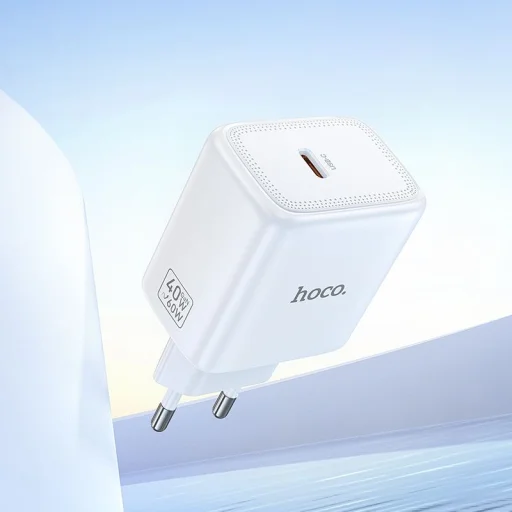 GaN nabíjačka na telefón Hoco USB C PD AVS 40W max 60W N83 biela - 3