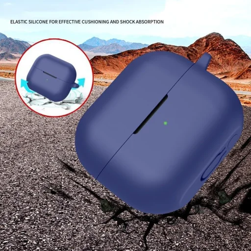 Techsuit - Silikónové puzdro pre AirPods Pro 3, hladký ultratenký materiál - zelené - 6