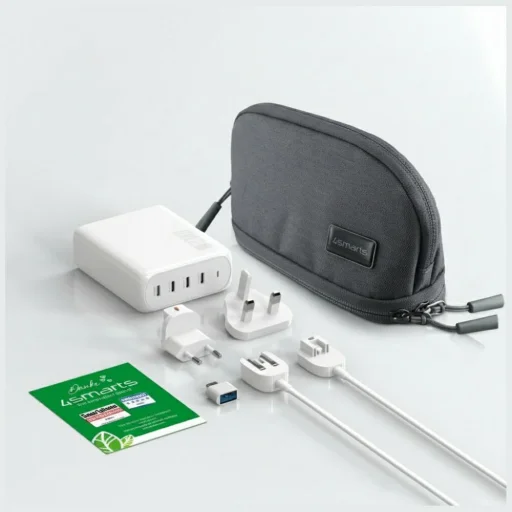4smarts GaN Flex Pro Travel 200W 4 USB-C biely sieťový nabíjací adaptér - 9
