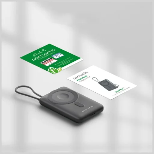 4smarts Enterprise Pocket vezeték nélküli powerbank 10000mAh 22.5W, Qi2 kompatibilis, asztroszürke - 7