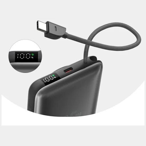 4smarts Enterprise Pocket vezeték nélküli powerbank 10000mAh 22.5W, Qi2 kompatibilis, asztroszürke - 3