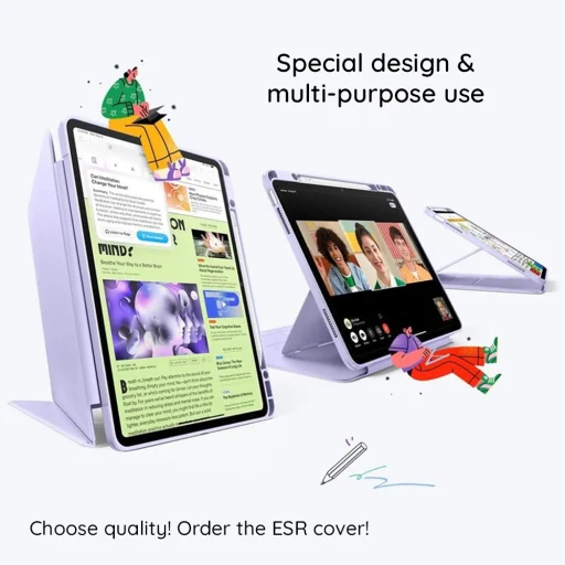 iPad 10 (2022) 10.9 / 11 (2025) / 12 (2026) Éjfélzöld ESR - Shift Magnetic fliptok - 4