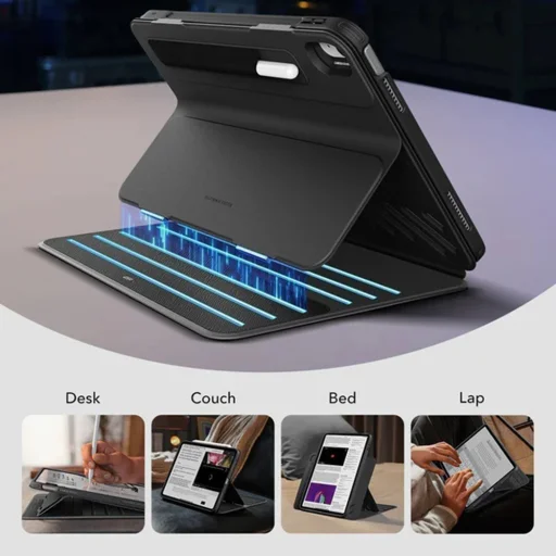 iPad 10 (2022) 10.9 / 11 (2025) / 12 (2026) Fekete ESR - Shift Magnetic fliptok - 3