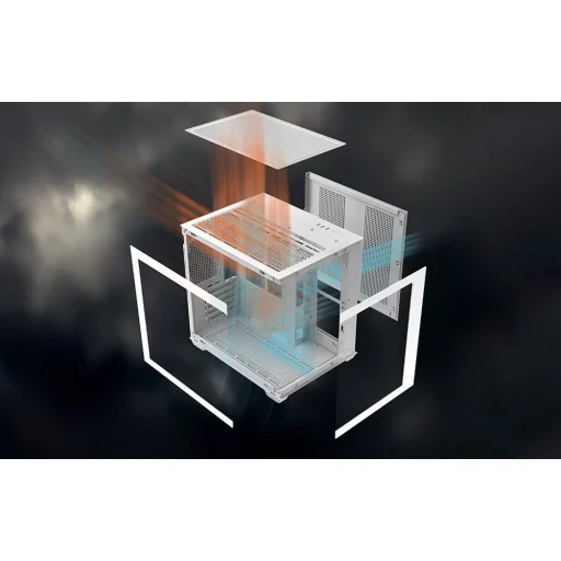 DarkFlash B275 fehér számítógépház ventilátorok nélkül - 9