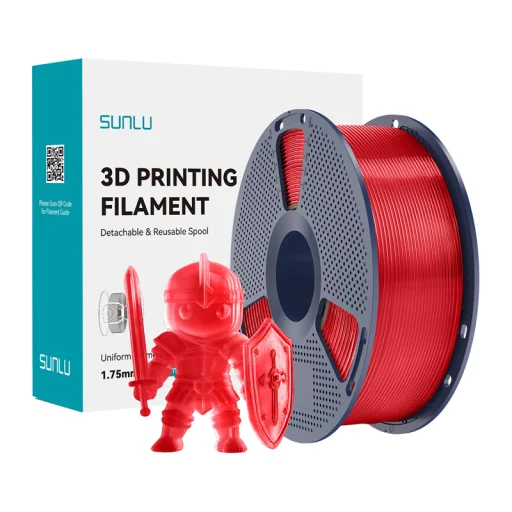 Sunlu Filament PLA+ Transparent Red - 1