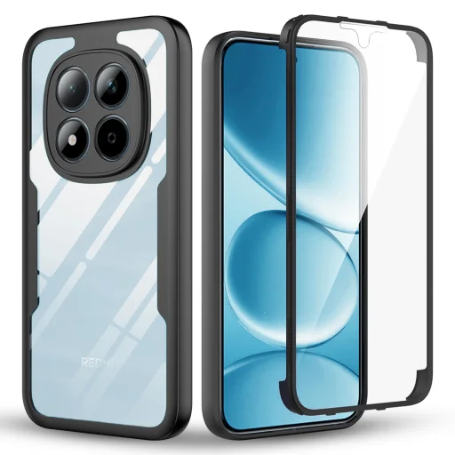 Techsuit - Séria ColorVerse 360 + Ochranné sklo - Puzdro na Xiaomi Redmi Note 15 Pro 4G - čierne - 1