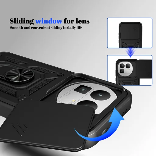 Techsuit - CamShield Series [Kör alakú kamera kivágás] - Realme GT 8 Pro - Fekete - tok - 4