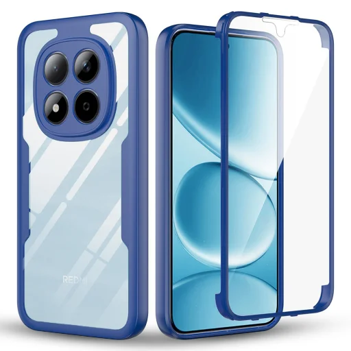 Techsuit - ColorVerse 360 Sorozat + Képernyővédő - Xiaomi Redmi Note 15 Pro 4G - Kék tok - 1