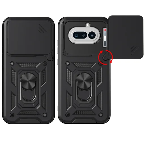 Techsuit - séria CamShield - Nothing Phone 4a - čierne puzdro - 2