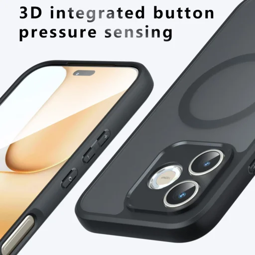 Techsuit - PureFrost MagSafe - Honor 600 Lite - matné čierne puzdro - 5