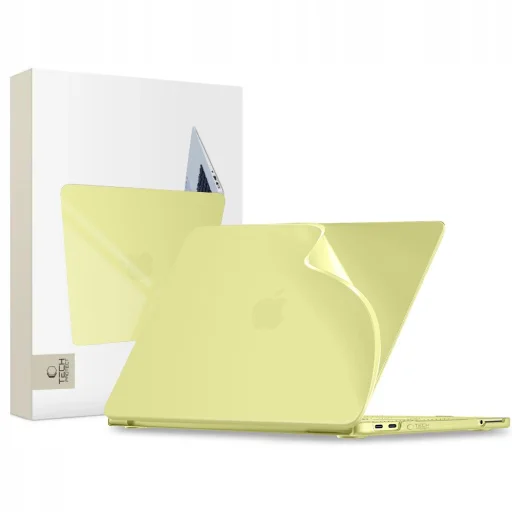 MacBook Neo 13 2026 Tech-Protect Softshell matt citromsárga tok - 1