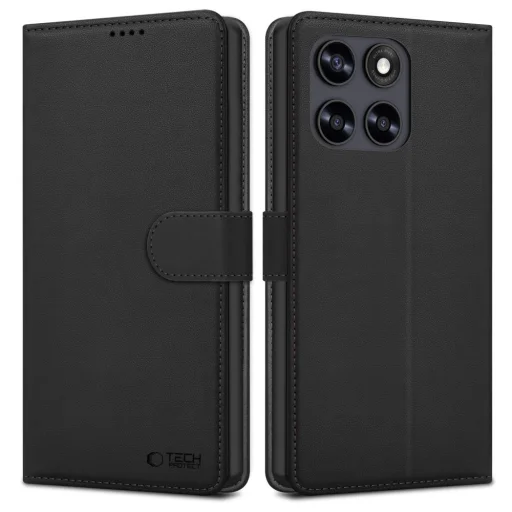 Motorola Moto G67 / G77 Tech-Protect Wallet fekete tok - 1