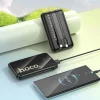 Hoco Q37 10000 mAh QC PD 22,5W powerbanka so zabudovanými káblami USB-C + Lightning, čierna thumbnail