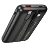 Hoco Q37 10000 mAh QC PD 22,5W beépített USB-C + Lightning kábelekkel powerbank fekete thumbnail