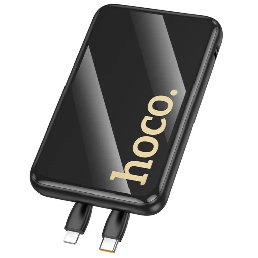 Hoco Q37 10000 mAh QC PD 22,5W beépített USB-C + Lightning kábelekkel powerbank fekete - 4