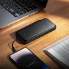 Hoco J163 10000 mAh 2A powerbank négy beépített kábellel USB-A + USB-C + Lightning + Micro USB fekete thumbnail