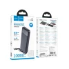 Hoco J163 10000 mAh 2A powerbank négy beépített kábellel USB-A + USB-C + Lightning + Micro USB fekete thumbnail