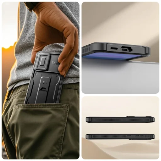 Samsung Galaxy A57 5G Tech-Protect Kevlar Cam+ 2 darabos fekete tok - 7