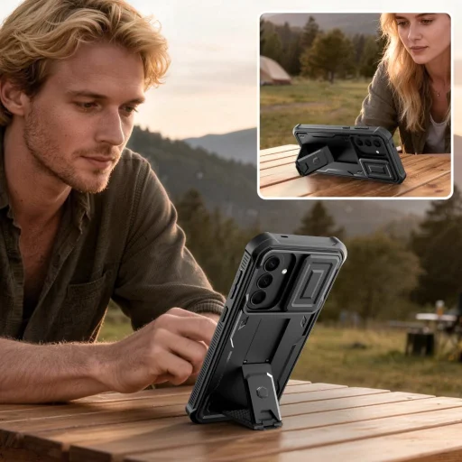 Samsung Galaxy A57 5G Tech-Protect Kevlar Cam+ 2-dielne čierne puzdro - 3