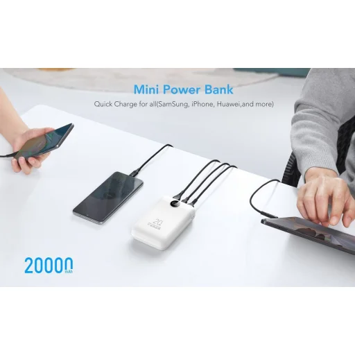 Veger S20 (W2081) PD QC3.0 2A 22,5W 20000 mAh biela powerbanka - 4