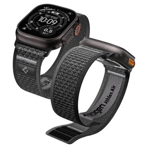 Spigen Athlex Air 2 Apple Watch 8 / 9 / 10 / 11 / SE / Ultra (44 / 45 / 46 / 49 mm) sport szíj aktív fekete / szürke - 1