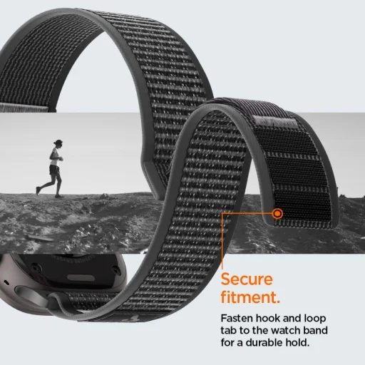 Spigen Athlex Air 2 Apple Watch 8 / 9 / 10 / 11 / SE / Ultra (44 / 45 / 46 / 49 mm) športový remienok aktívna čierna / sivá - 10