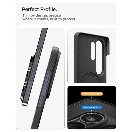 Samsung Galaxy S26 Ultra Spigen AirSkin Aramid Mag MagSafe čierne puzdro - 14