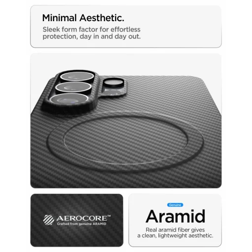 Samsung Galaxy S26 Ultra Spigen AirSkin Aramid Mag MagSafe čierne puzdro - 11