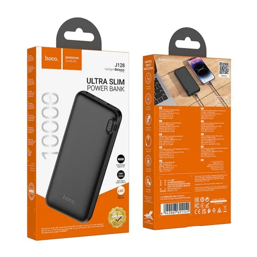 HOCO J128 10000 mAh 2A fekete powerbank - 4