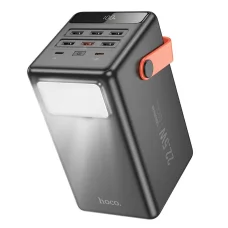 Hoco J142 100000 mAh QC PD 2,4A 22,5W powerbanka so zabudovaným svetlom, čierna