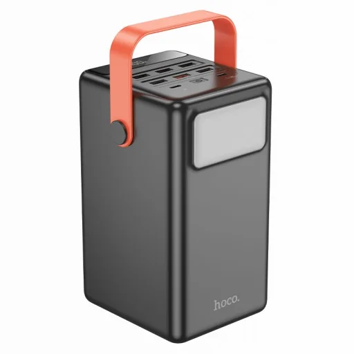 Hoco J142 100000 mAh QC PD 2,4A 22,5W powerbanka so zabudovaným svetlom, čierna - 2