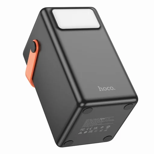 Hoco J142 100000 mAh QC PD 2,4A 22,5W beépített lámpával powerbank fekete - 4