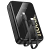 Hoco Q37A 20000 mAh QC PD 22,5W powerbanka so zabudovanými káblami USB-C + Lightning, čierna thumbnail