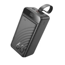 Hoco J123C 60000 mAh QC PD 3A 22,5W powerbank fekete
