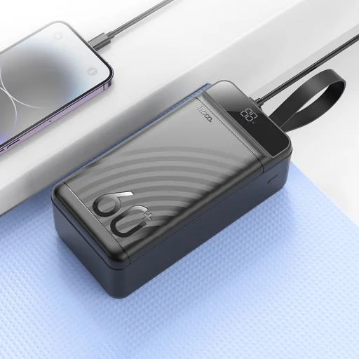 Hoco J123C 60000 mAh QC PD 3A 22,5W powerbank fekete - 8