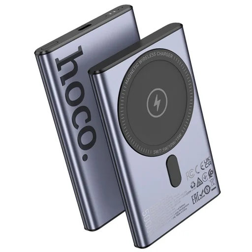 Hoco Q32 MagSafe-kompatibilis 5000 mAh QC PD 20W powerbank, fém szürke - 1