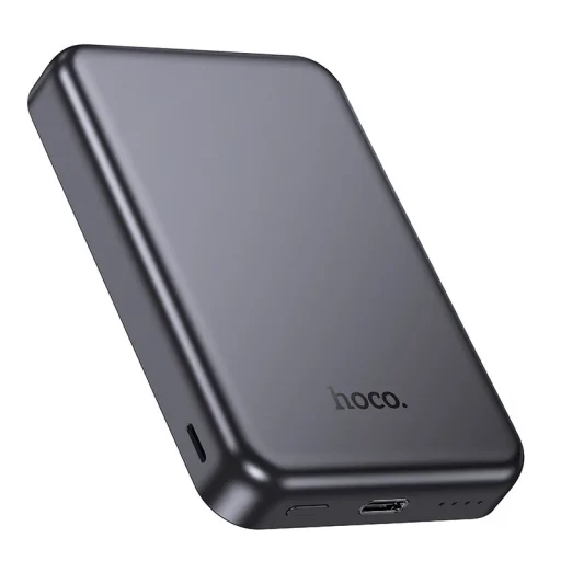 Hoco J160 MagSafe kompatibilná powerbanka 5000 mAh 2A 5W, metalická sivá - 4