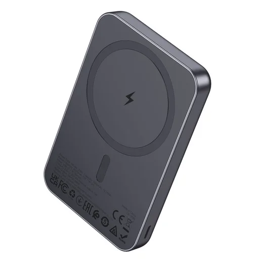 Hoco J160 MagSafe-kompatibilis 5000 mAh 2A 5W powerbank, fémes szürke - 6