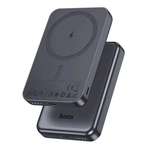 Hoco J160 MagSafe-kompatibilis 5000 mAh 2A 5W powerbank, fémes szürke - 1